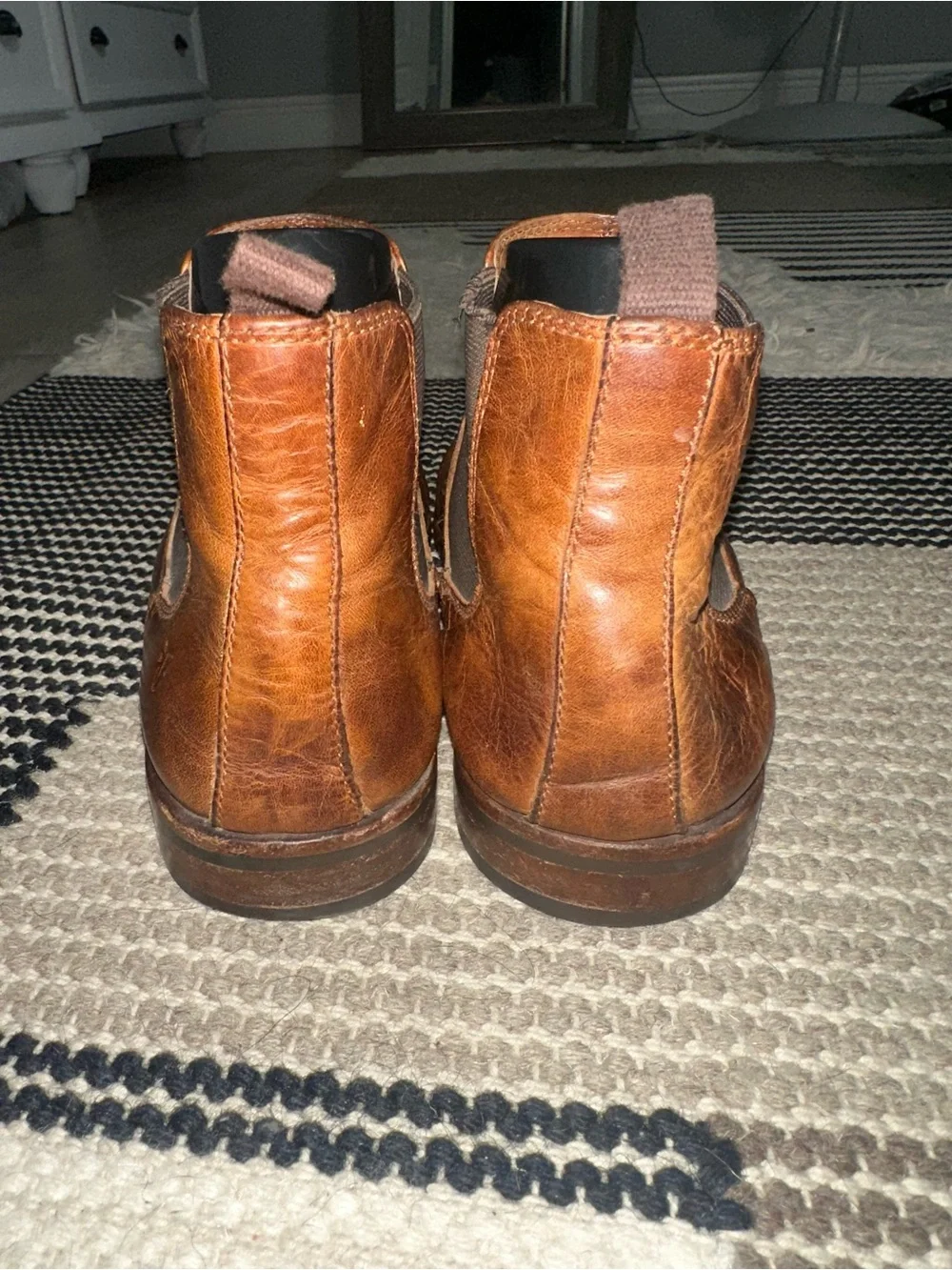 Frye Tyler Chelsea Brown Leather Slip On Boots Men’s Sz 9.5